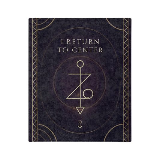 Return To Center- Custom Sigil Mandala Velveteen Microfiber Blanket
