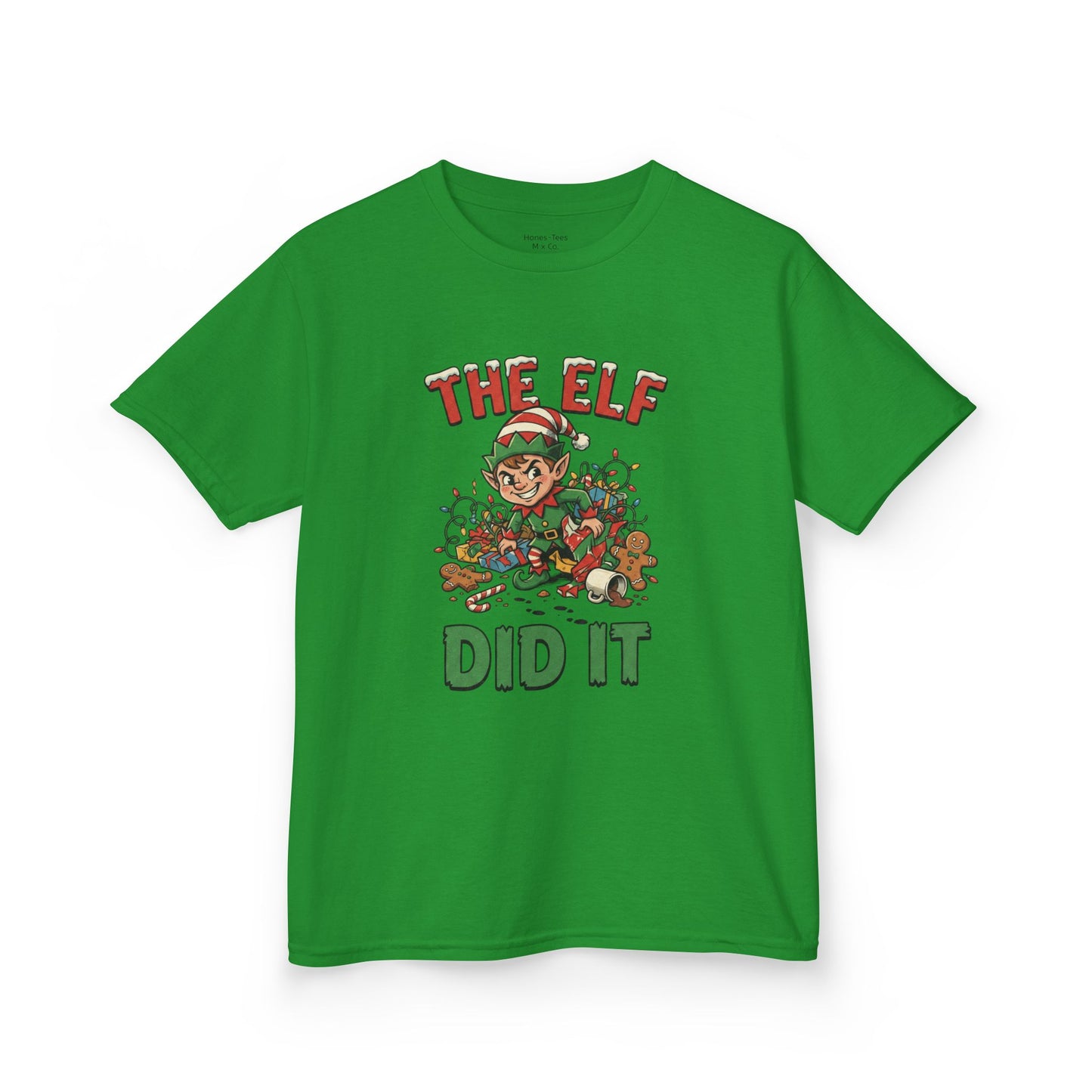 "The Elf Did It" Naughty Elf Kids Shirt