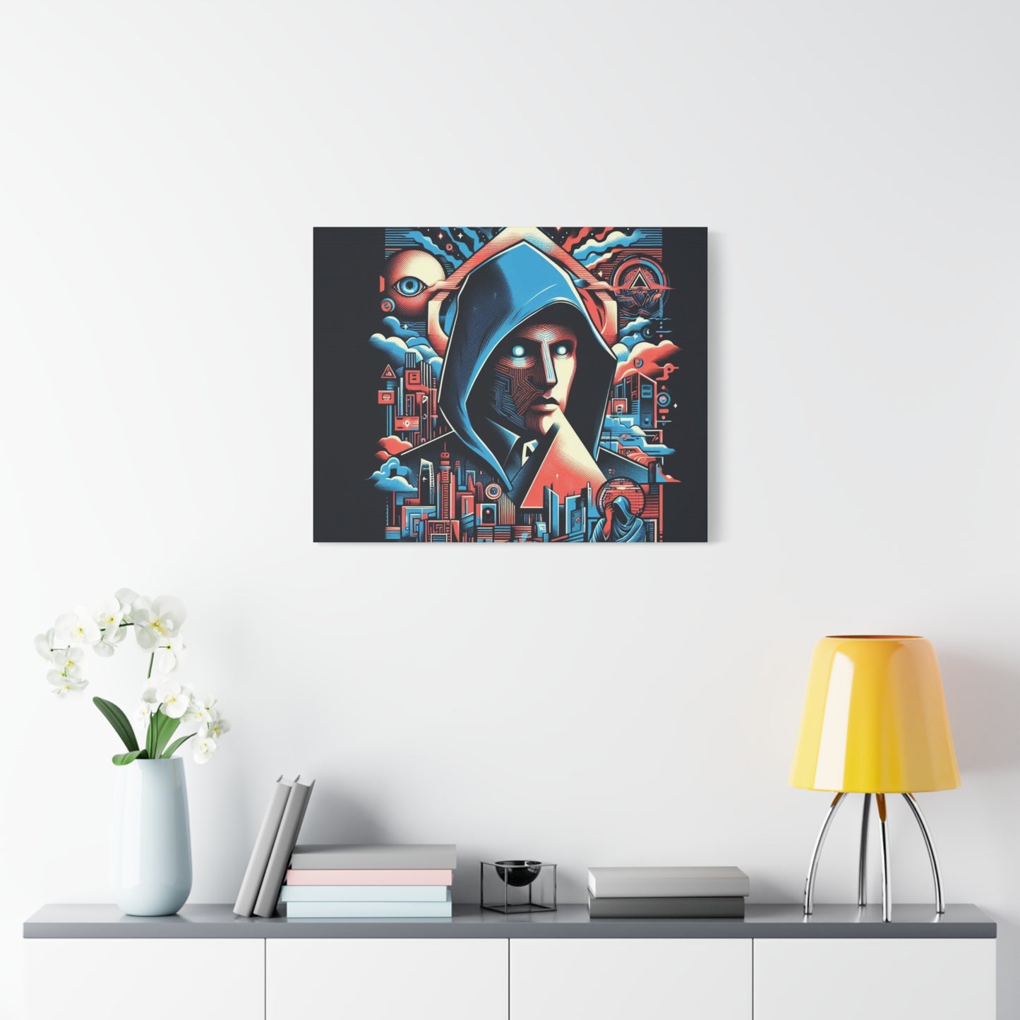 Neon Hooded Sentinel- Do No Harm Empowerment Canvas Print
