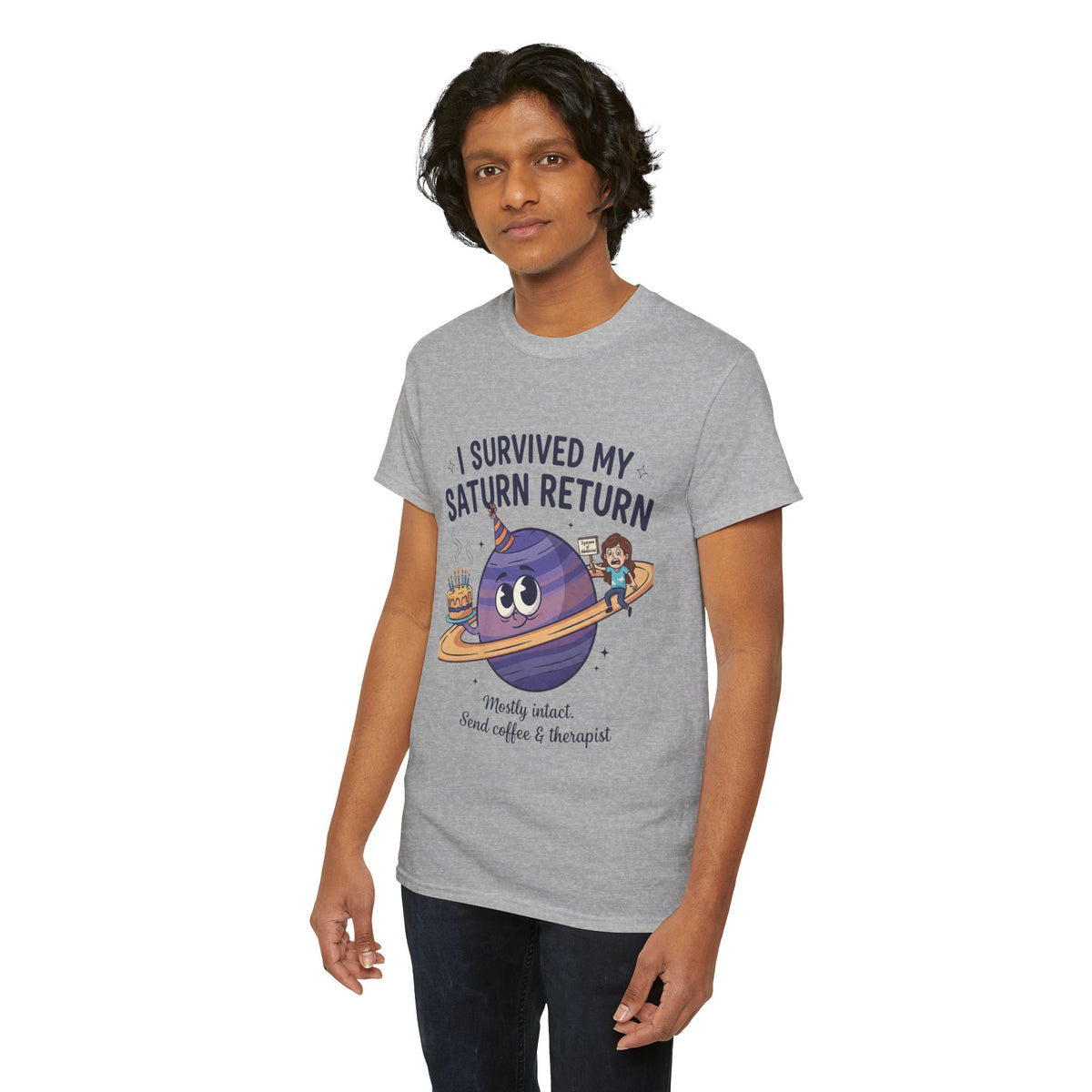 My First Saturn Return Birthday (Female)  — Astrological Humor Tee (‘Master of My Own Orbit’ back)