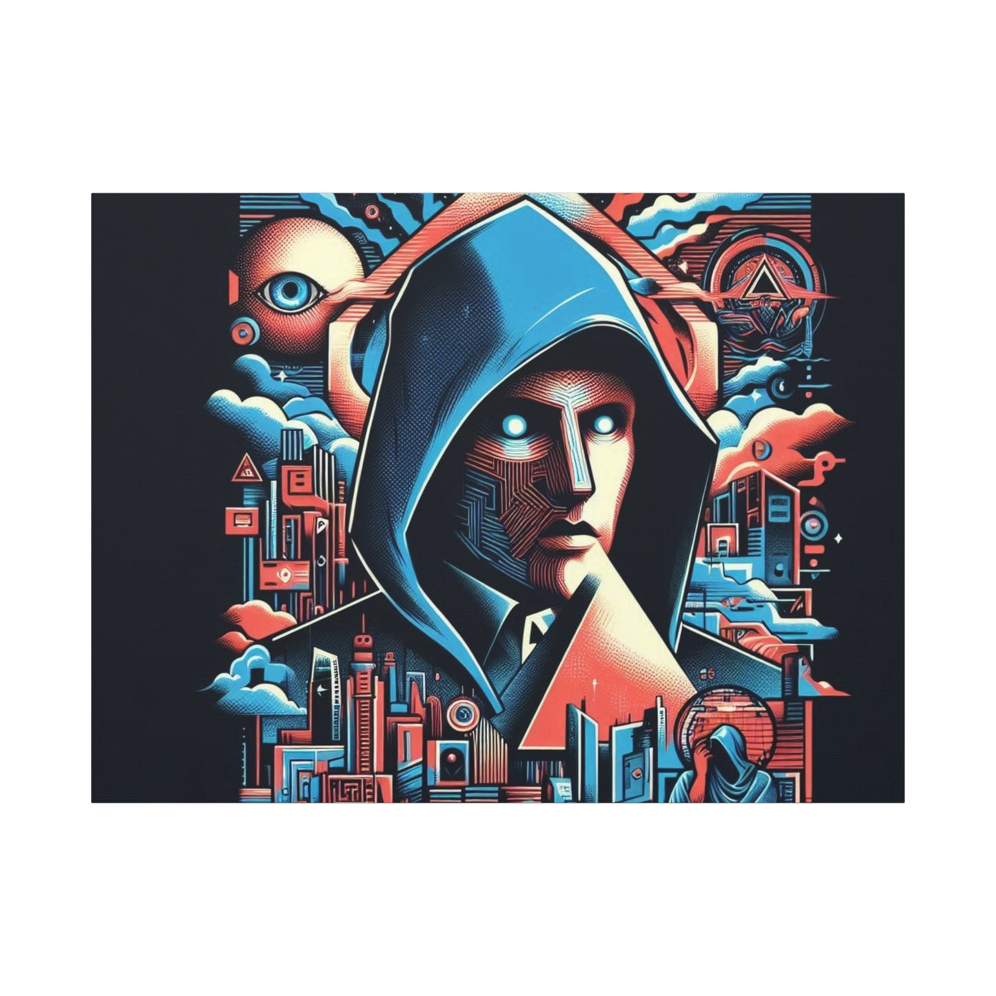 Neon Hooded Sentinel- Do No Harm Empowerment Canvas Print