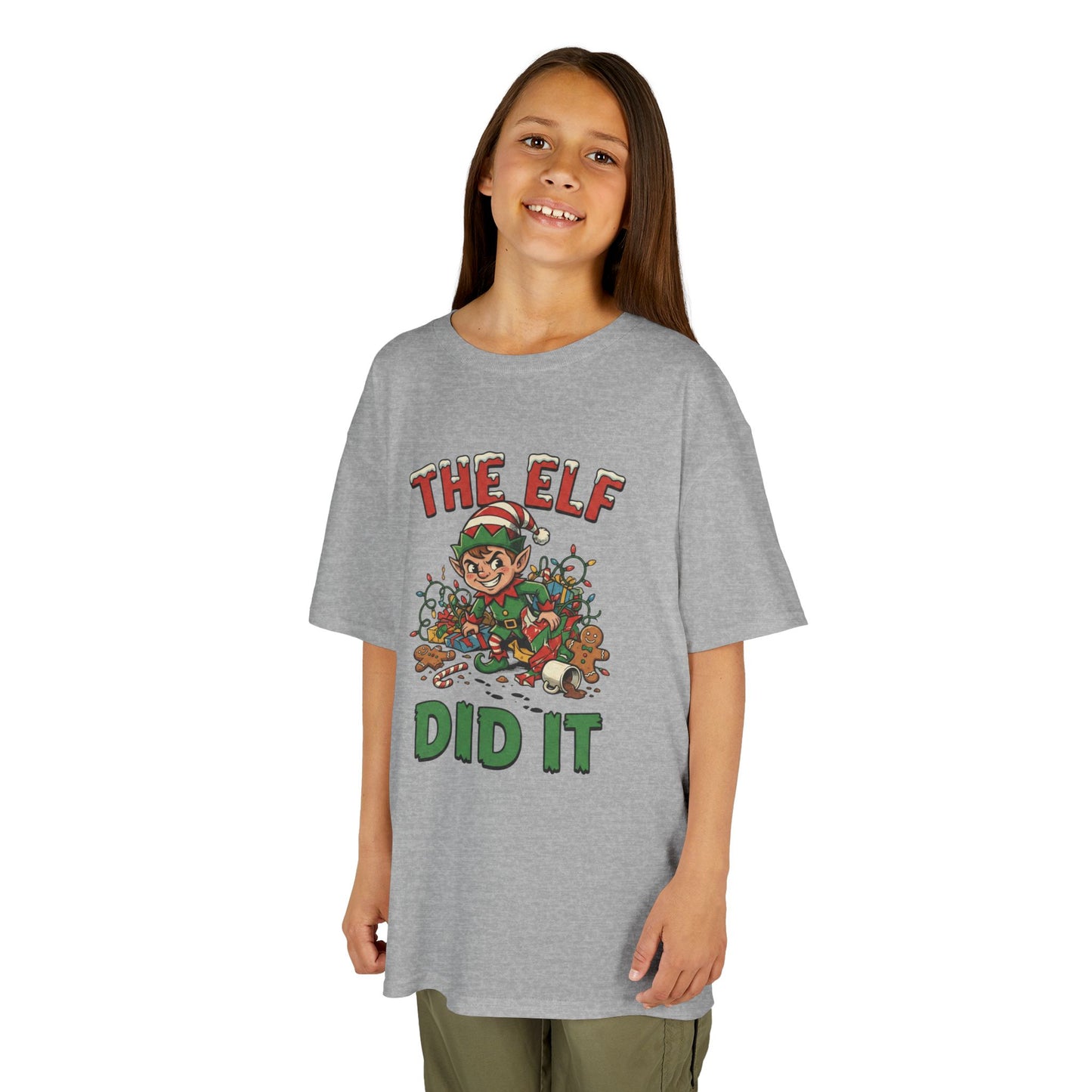 "The Elf Did It" Naughty Elf Kids Shirt