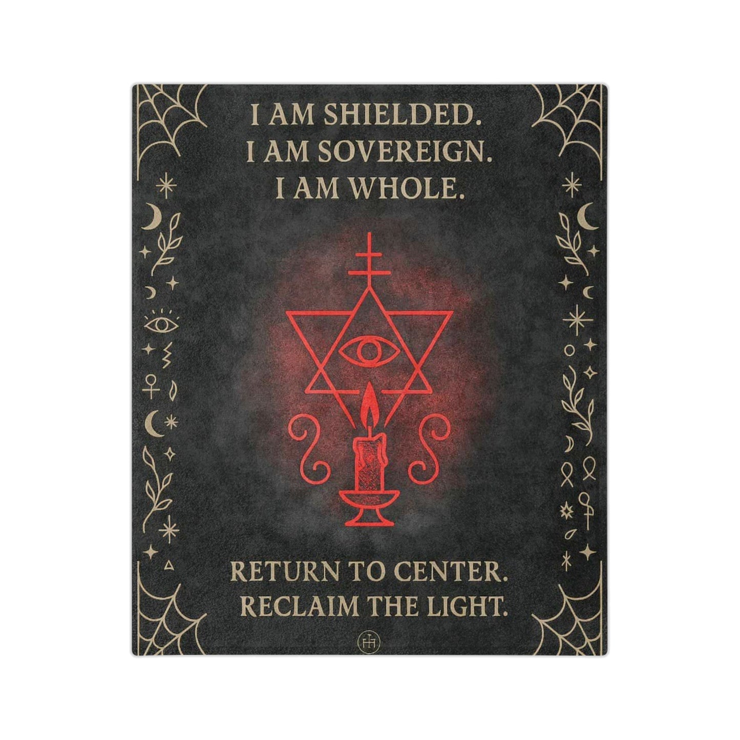 Shielded Energetic Armor- Custom Sigil Velveteen Microfiber Blanket
