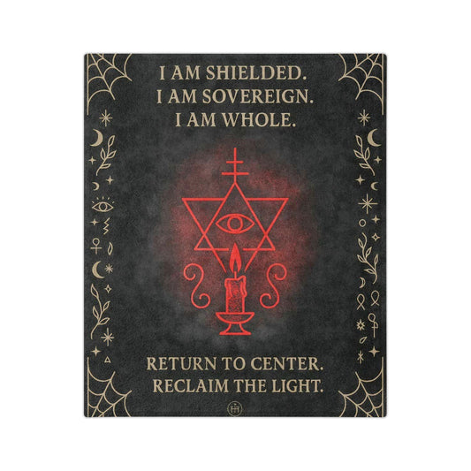Shielded Energetic Armor- Custom Sigil Velveteen Microfiber Blanket