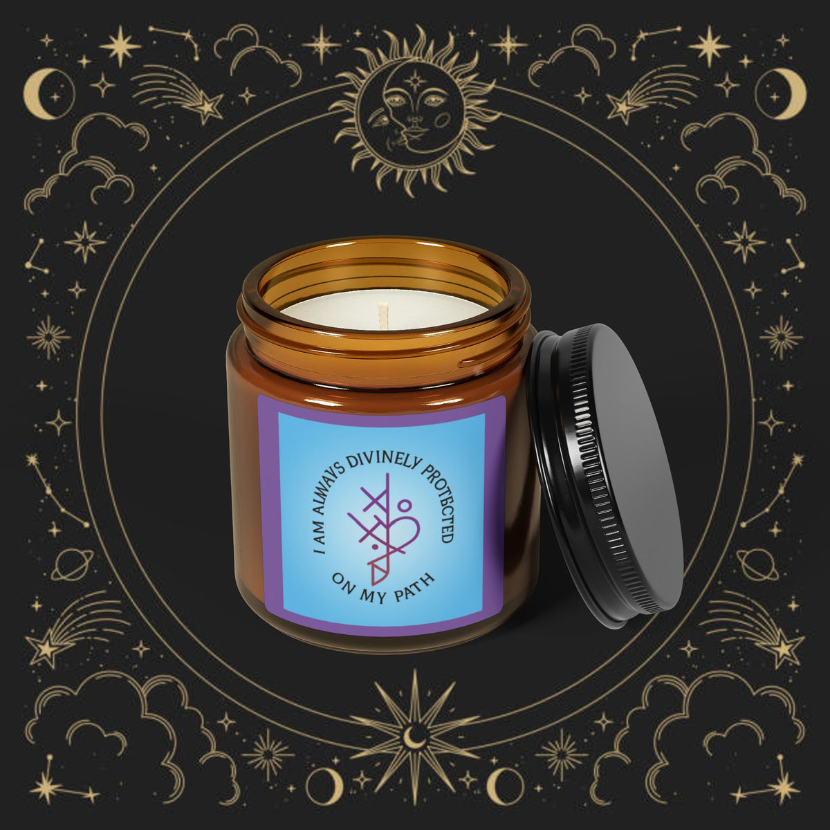 Celestial Shield- Sage Lavender  Protection Candle