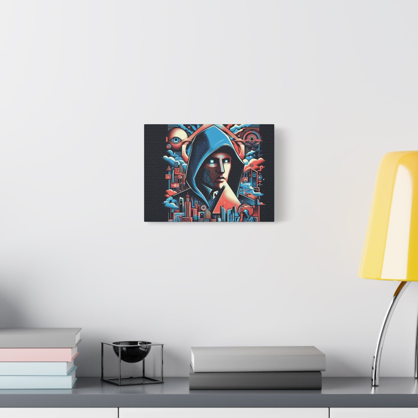 Neon Hooded Sentinel- Do No Harm Empowerment Canvas Print