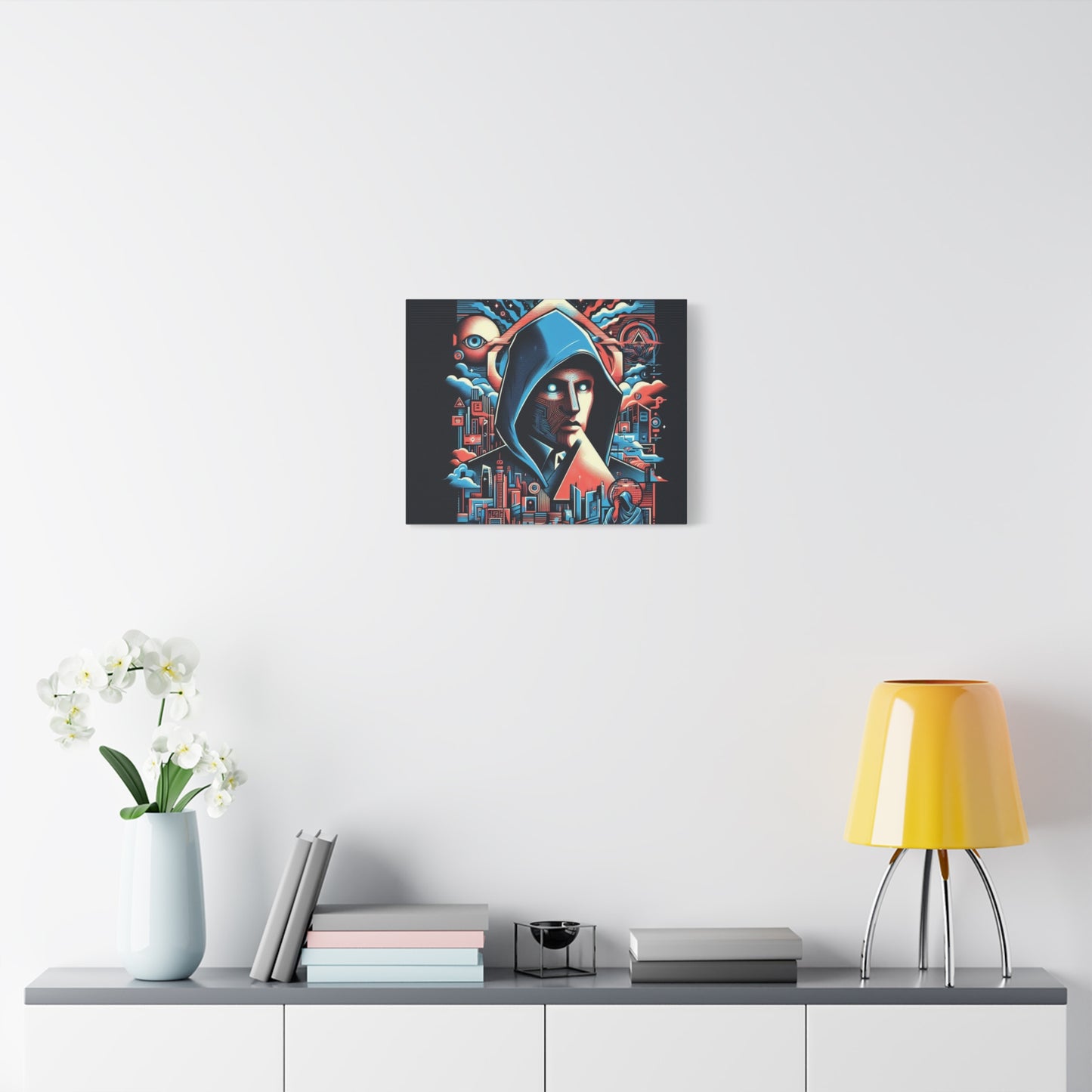 Neon Hooded Sentinel- Do No Harm Empowerment Canvas Print