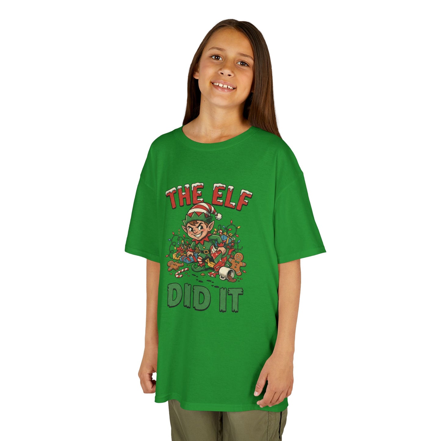 "The Elf Did It" Naughty Elf Kids Shirt