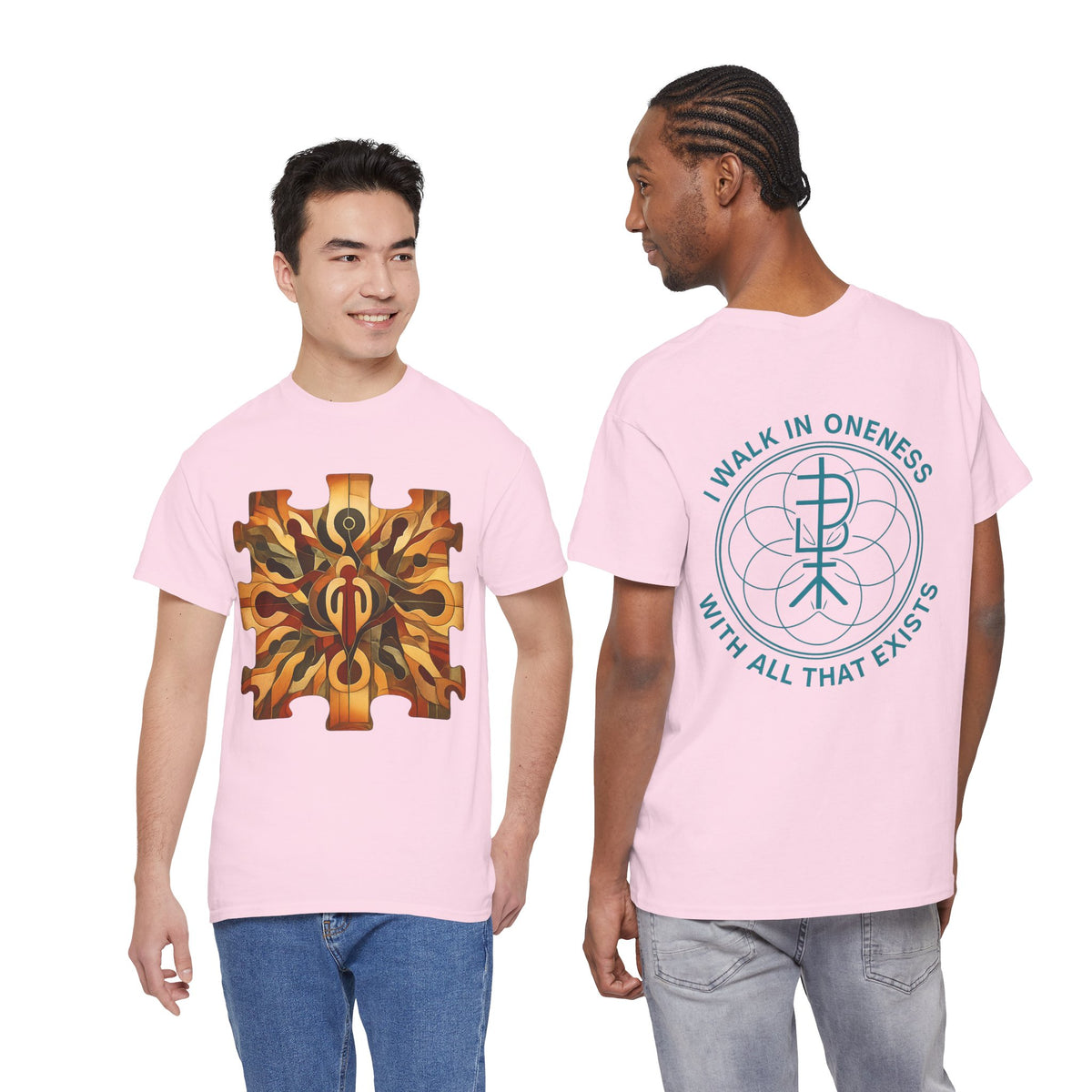 We Are All One Puzzle Tee with Custom Unity Sigil Mandala