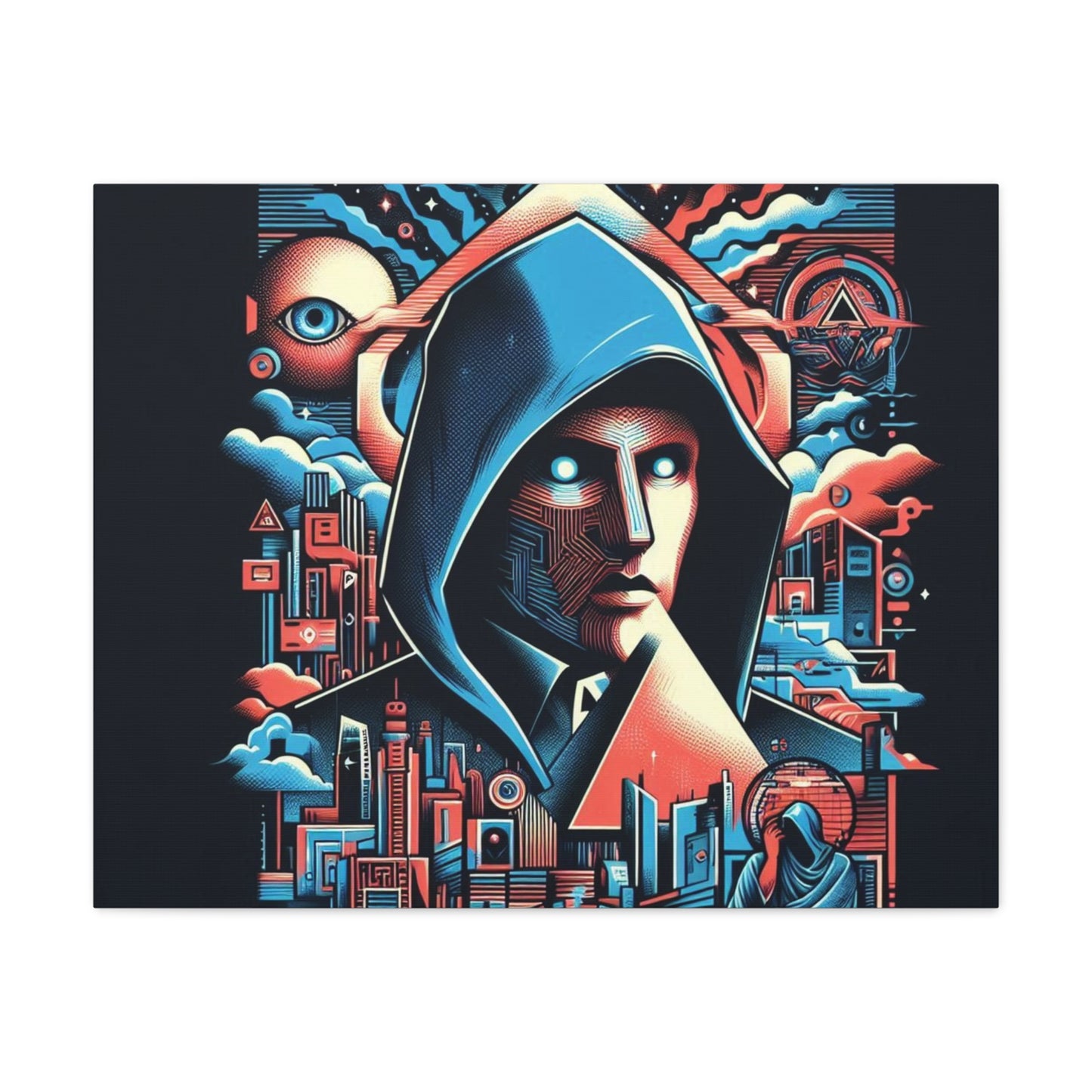 Neon Hooded Sentinel- Do No Harm Empowerment Canvas Print