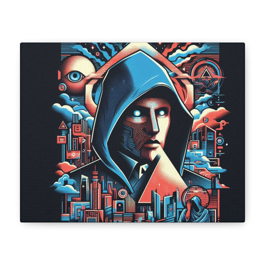 Neon Hooded Sentinel- Do No Harm Empowerment Canvas Print