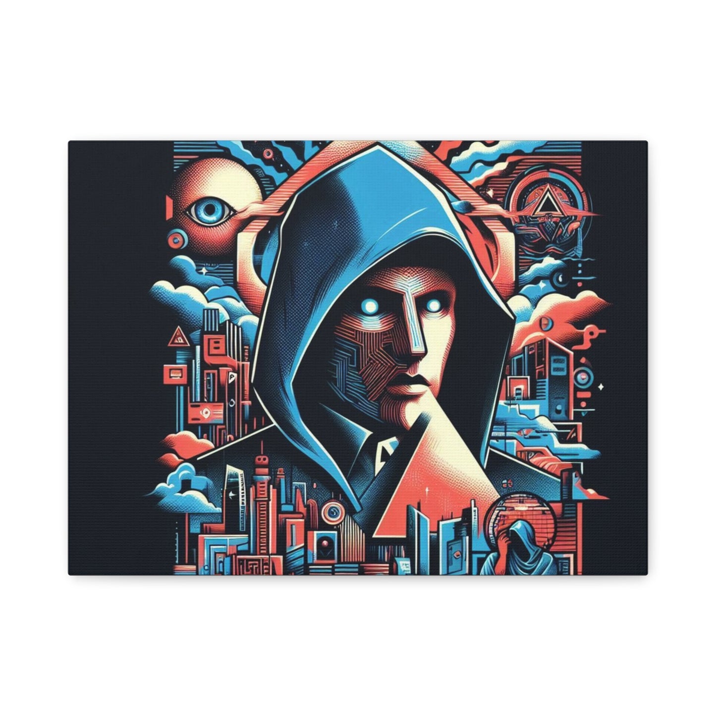 Neon Hooded Sentinel- Do No Harm Empowerment Canvas Print