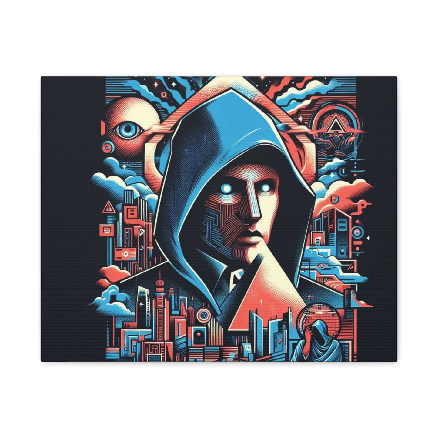 Neon Hooded Sentinel- Do No Harm Empowerment Canvas Print