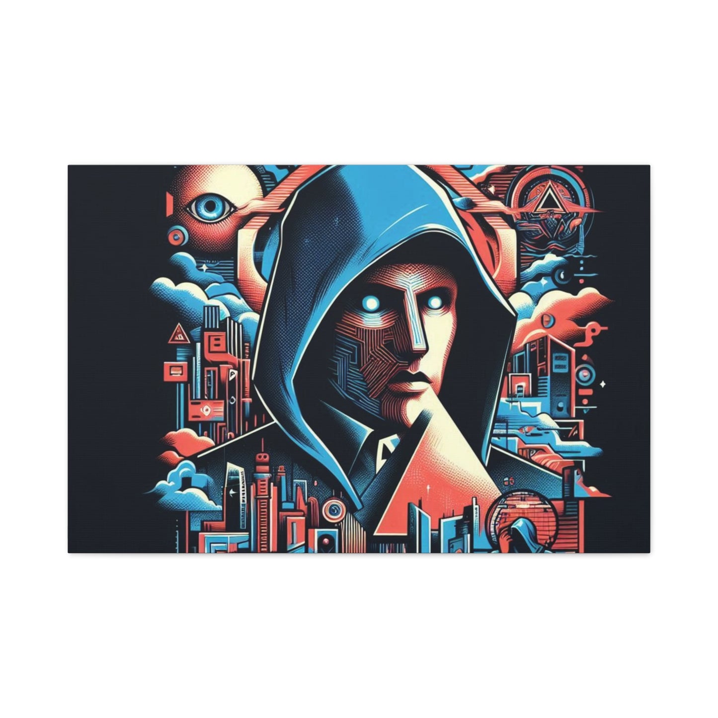 Neon Hooded Sentinel- Do No Harm Empowerment Canvas Print