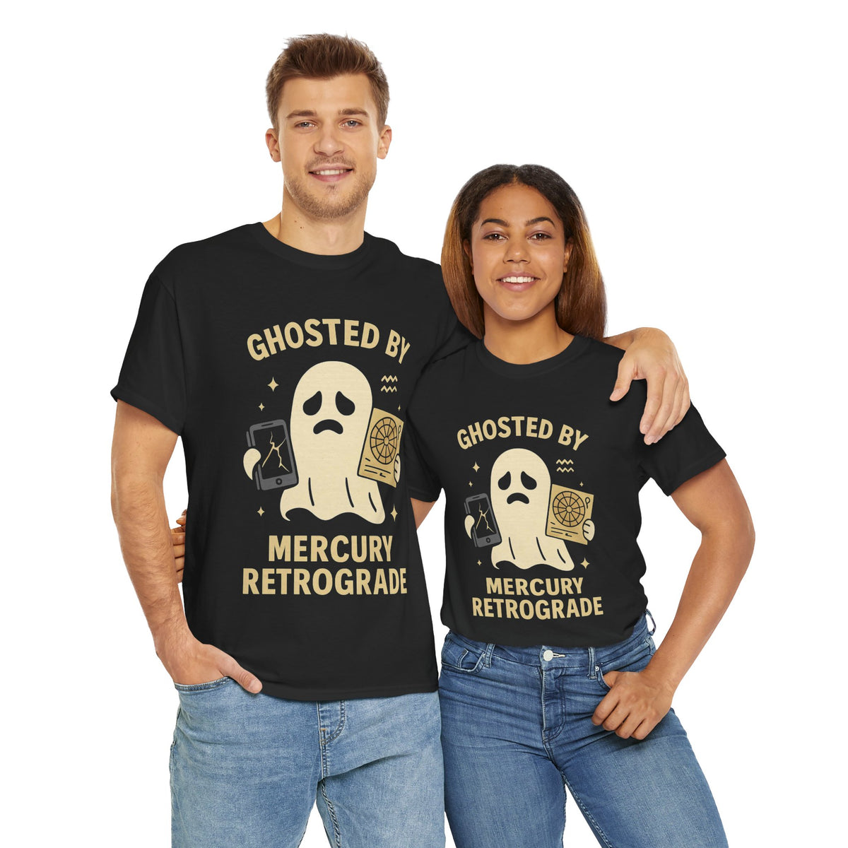 Ghosted by Mercury Retrograde- Astrological Humor Tee