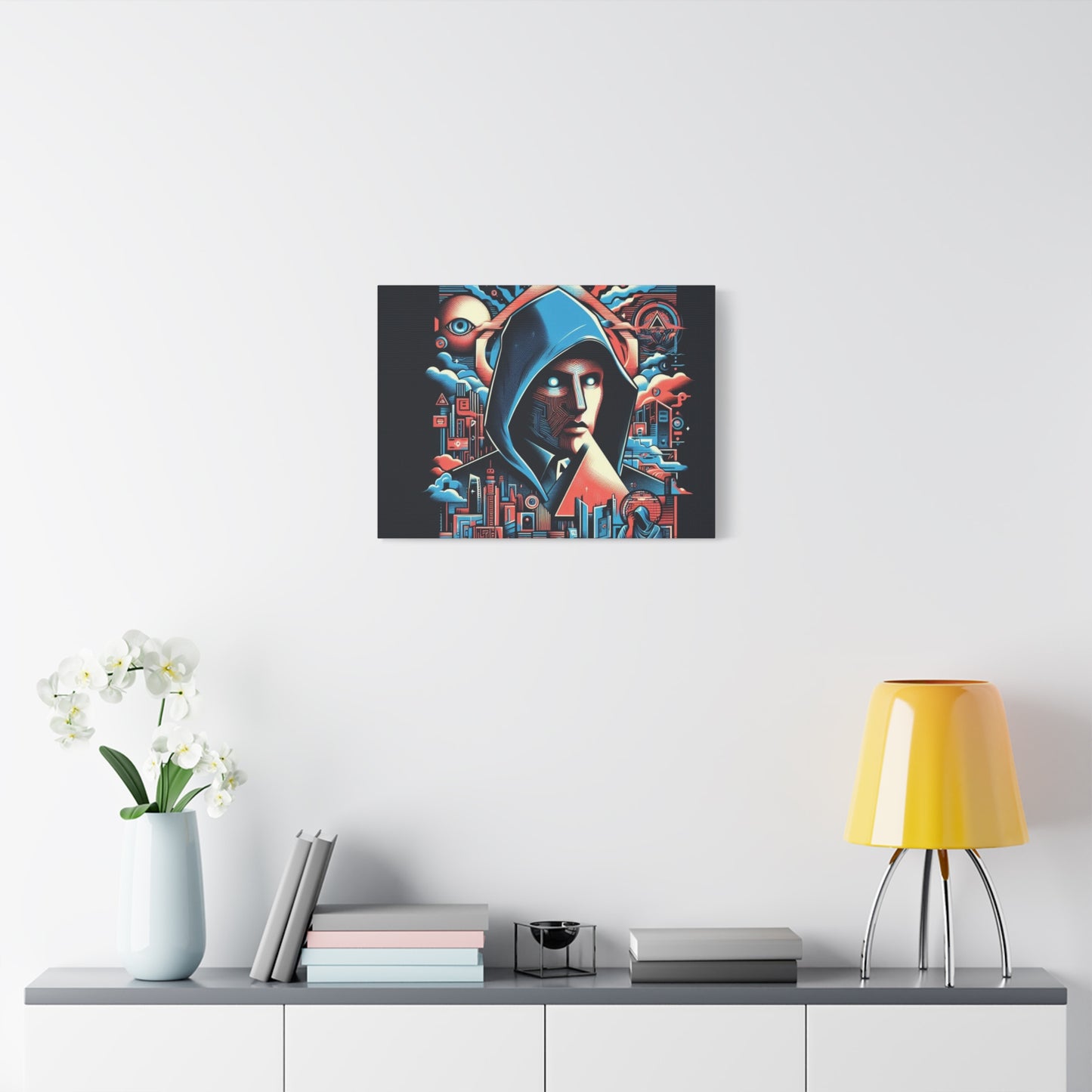 Neon Hooded Sentinel- Do No Harm Empowerment Canvas Print