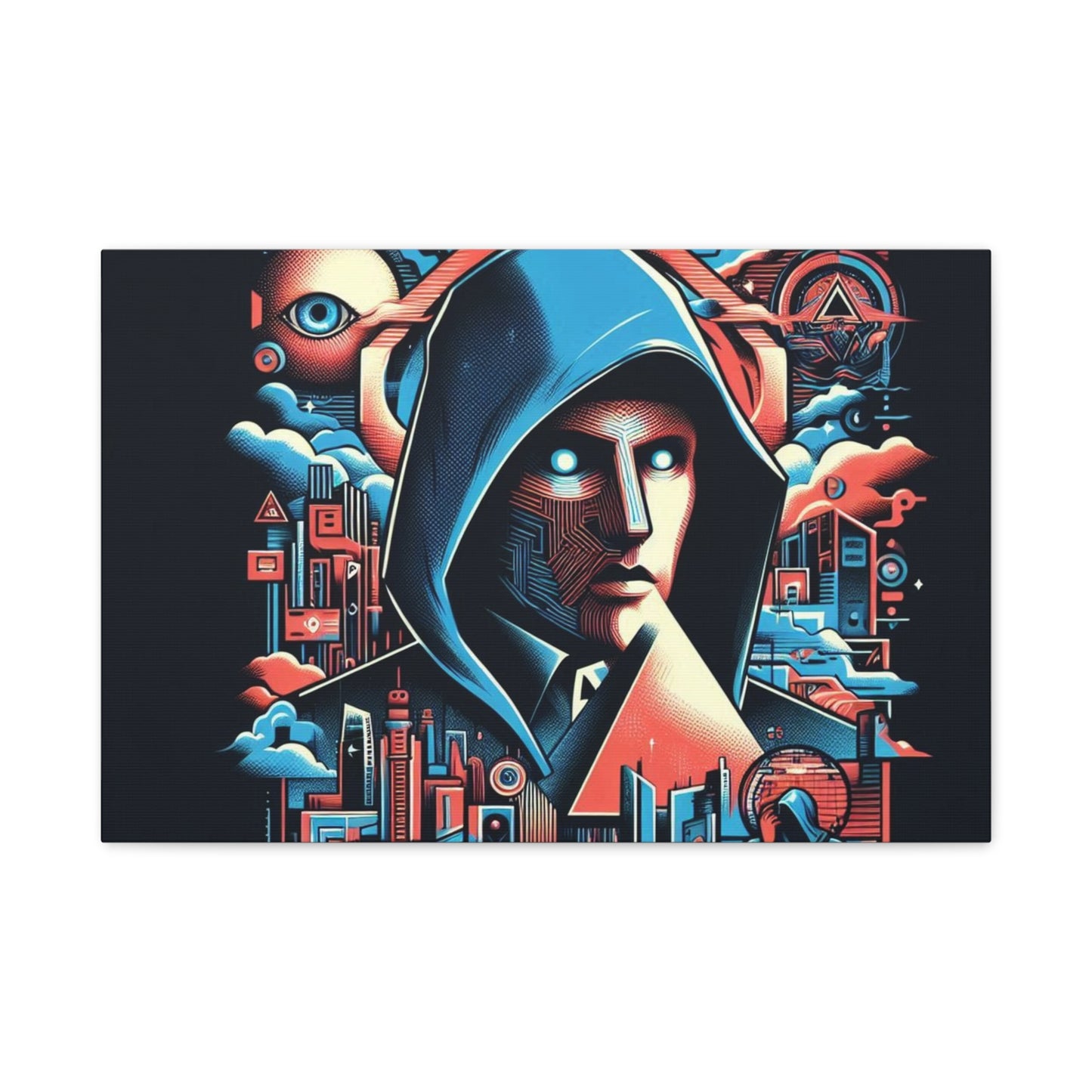 Neon Hooded Sentinel- Do No Harm Empowerment Canvas Print