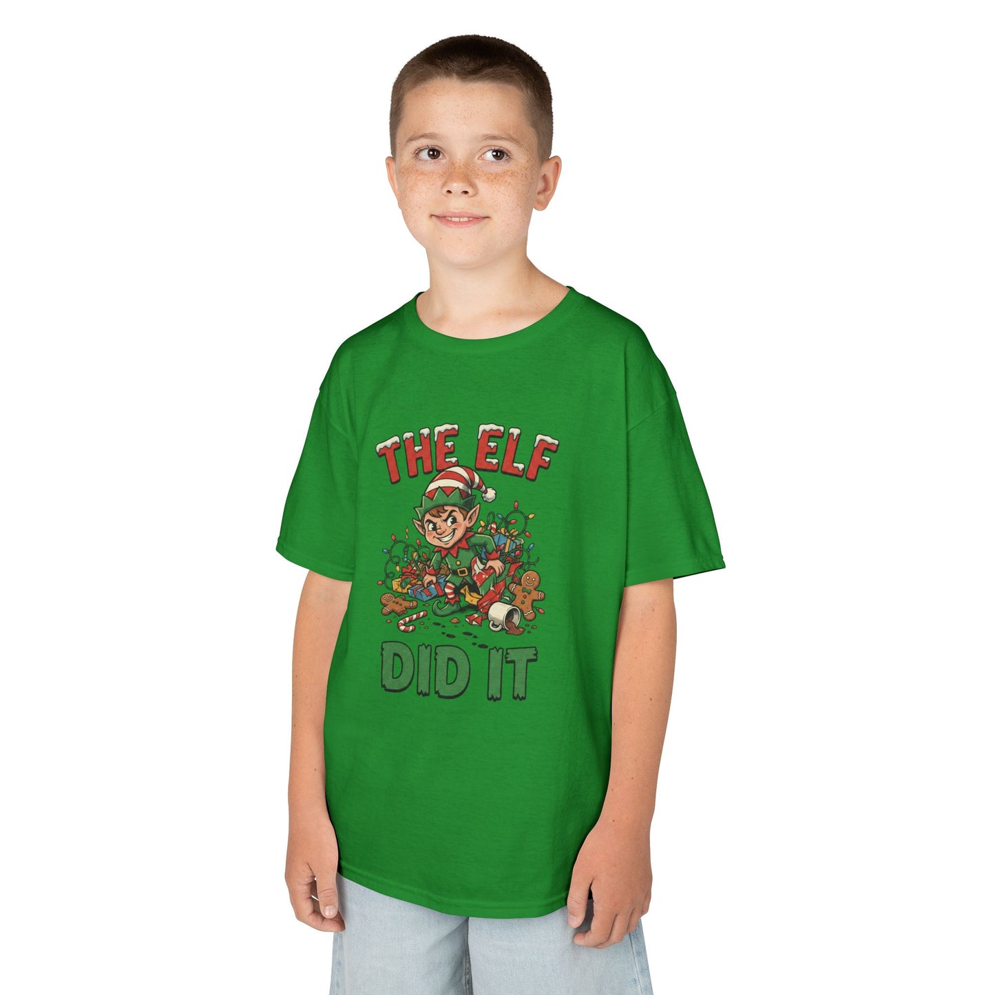 "The Elf Did It" Naughty Elf Kids Shirt