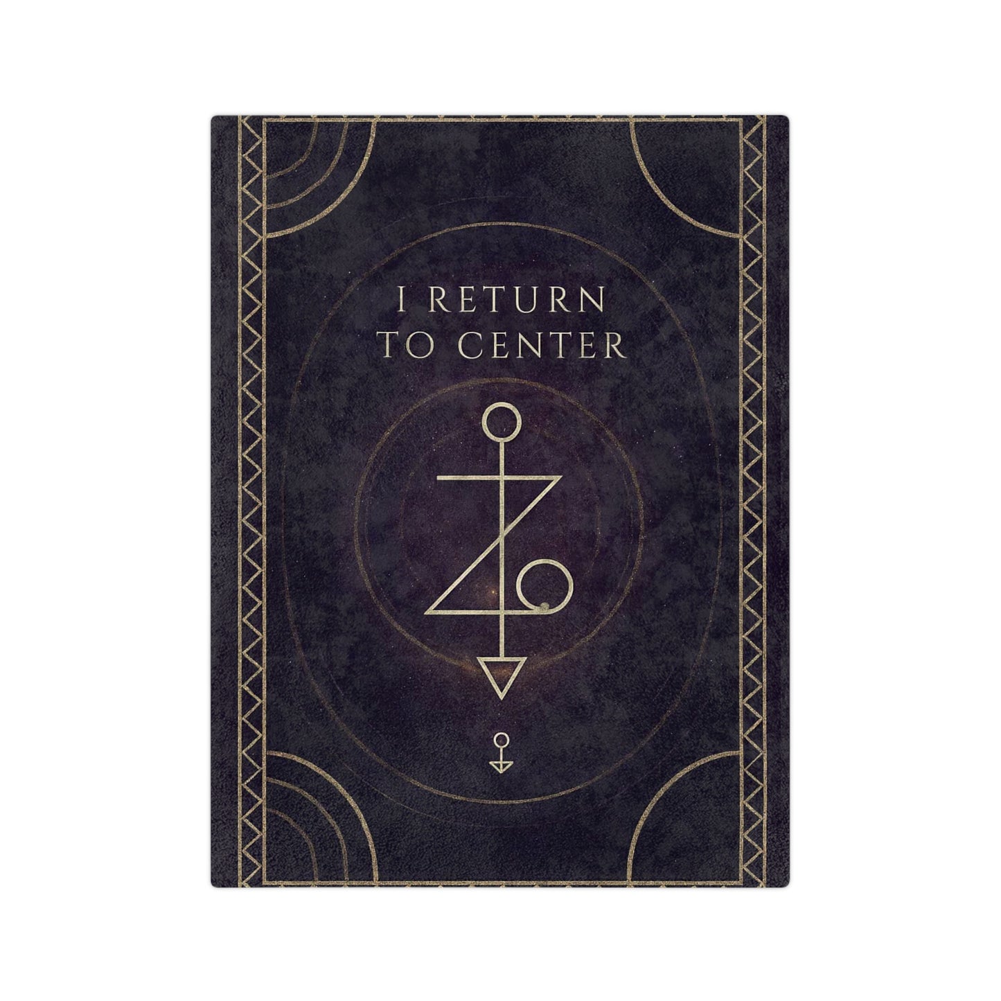 Return To Center- Custom Sigil Mandala Velveteen Microfiber Blanket