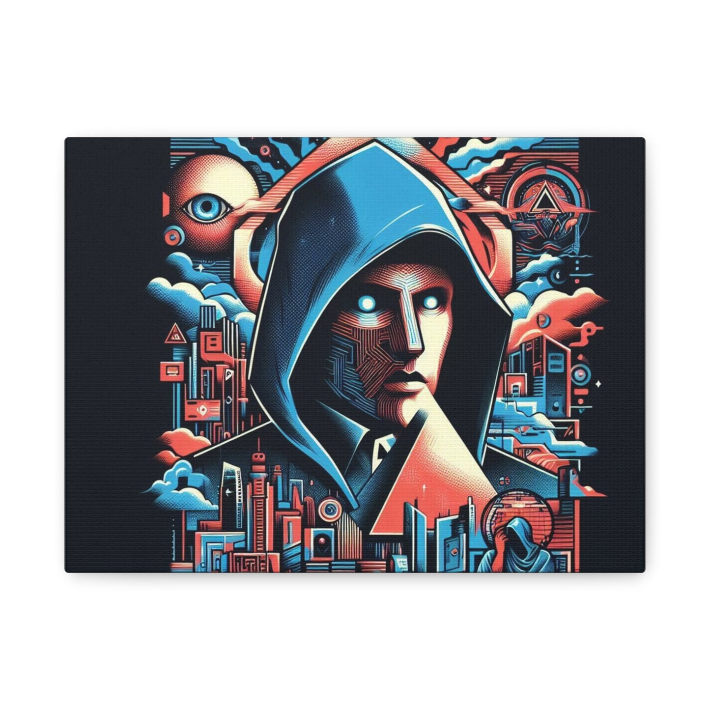 Neon Hooded Sentinel- Do No Harm Empowerment Canvas Print