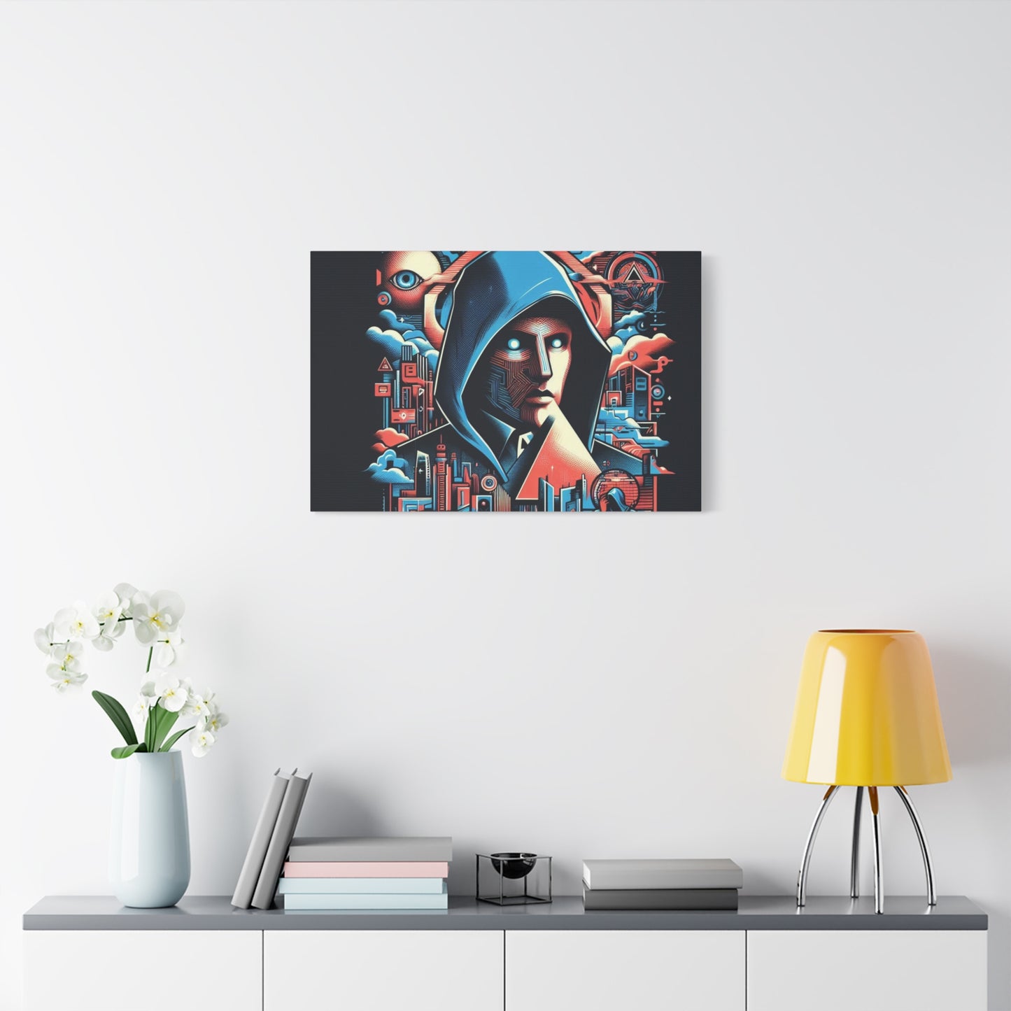 Neon Hooded Sentinel- Do No Harm Empowerment Canvas Print