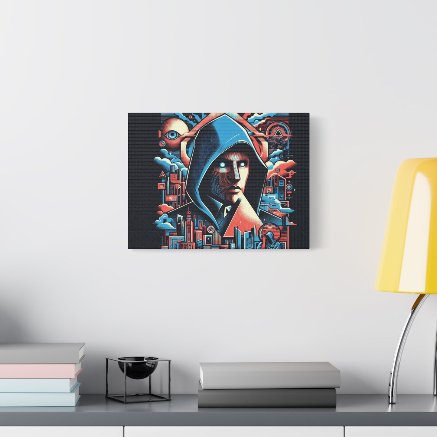 Neon Hooded Sentinel- Do No Harm Empowerment Canvas Print
