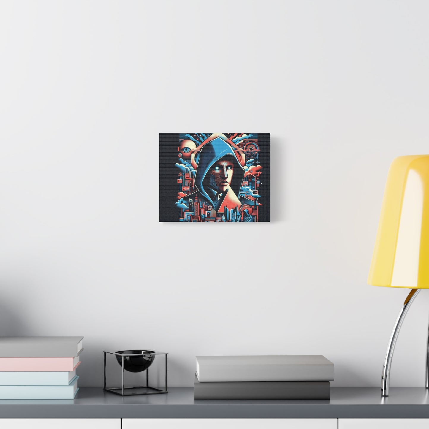 Neon Hooded Sentinel- Do No Harm Empowerment Canvas Print