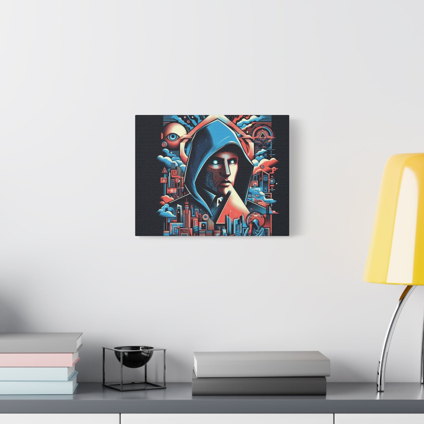 Neon Hooded Sentinel- Do No Harm Empowerment Canvas Print