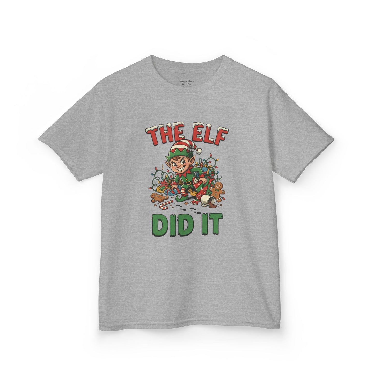 "The Elf Did It" Naughty Elf Kids Shirt