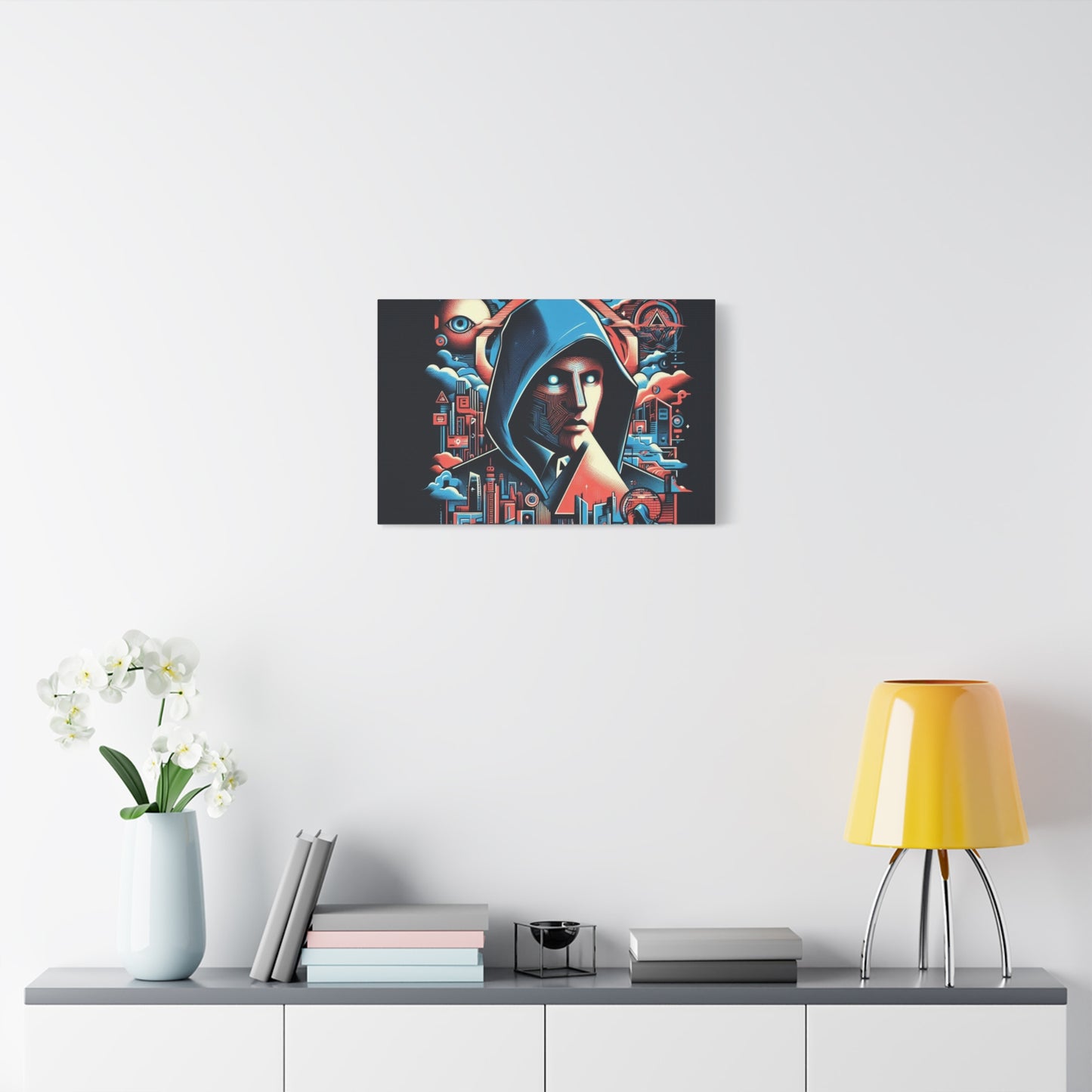 Neon Hooded Sentinel- Do No Harm Empowerment Canvas Print