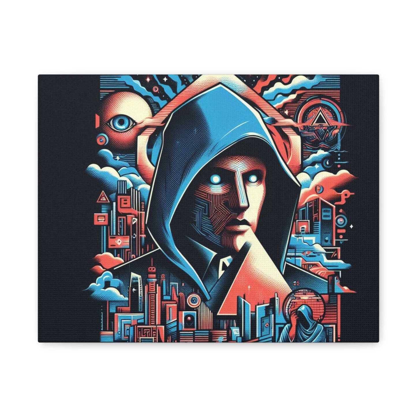 Neon Hooded Sentinel- Do No Harm Empowerment Canvas Print